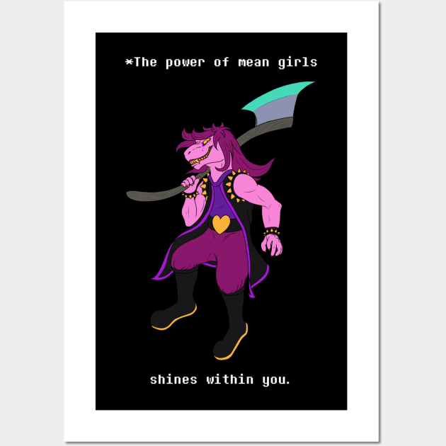 The Power of Mean Girls Shines Within You (Deltarune - Susie) Wall Art by NoelaniEternal